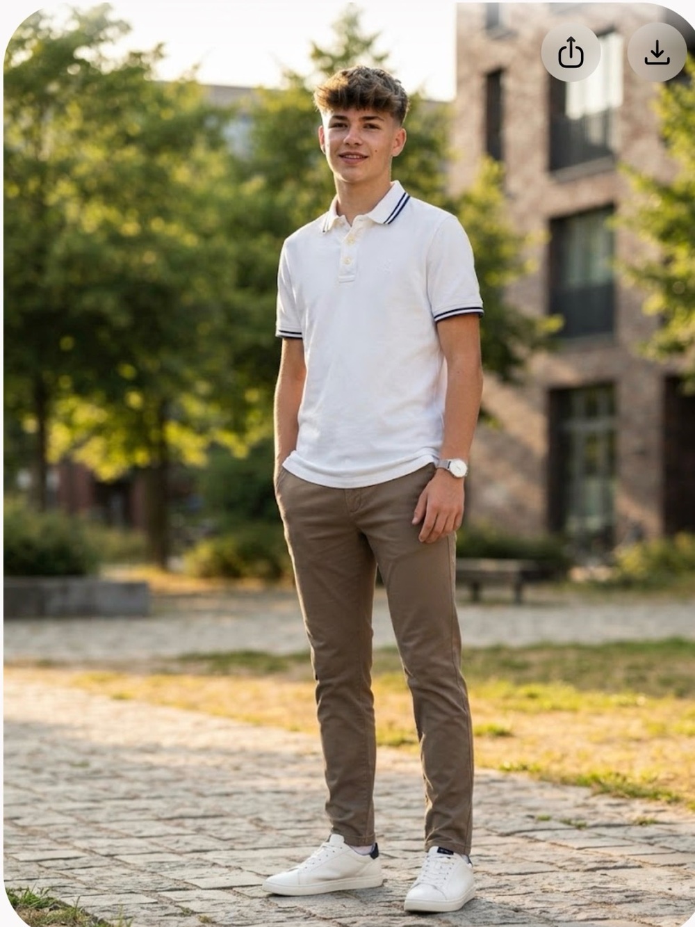 Men's Slim Fit Chino Pants in Khaki - Classic Everyday Trousers